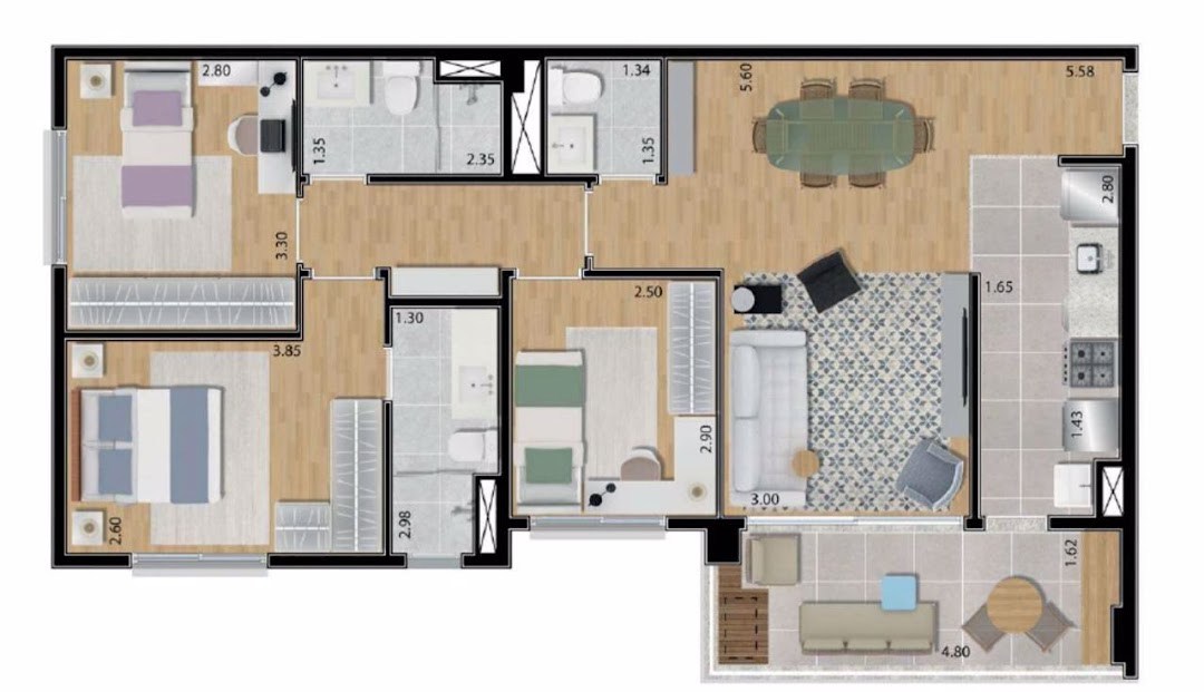 Apartamento, 3 quartos, 89 m² - Foto 8