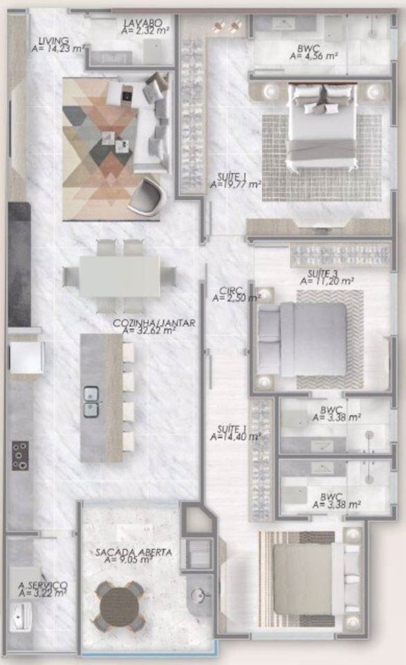 Apartamento, 4 quartos, 166 m² - Foto 1
