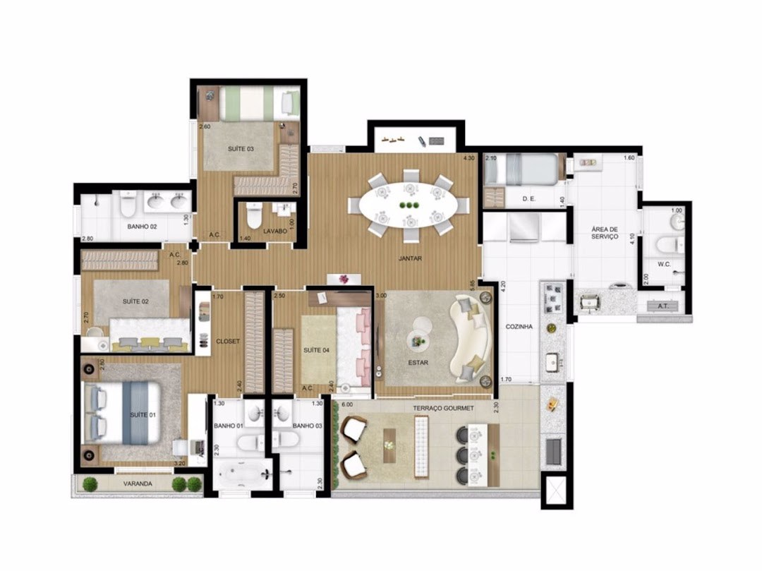 Apartamento, 4 quartos, 128 m² - Foto 6