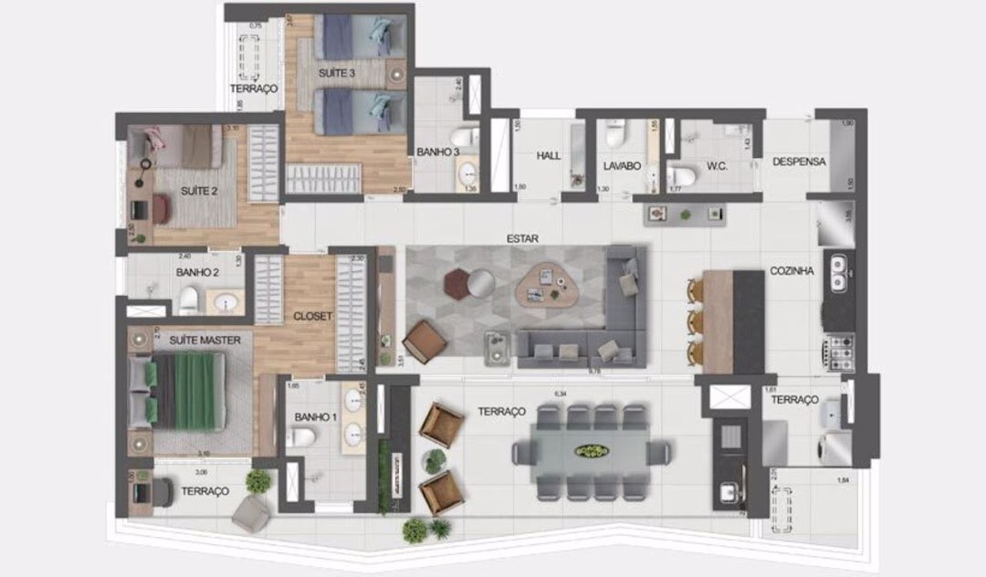 Apartamento, 4 quartos, 144 m² - Foto 35