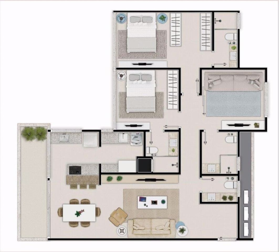 Apartamento, 3 quartos, 92 m² - Foto 9