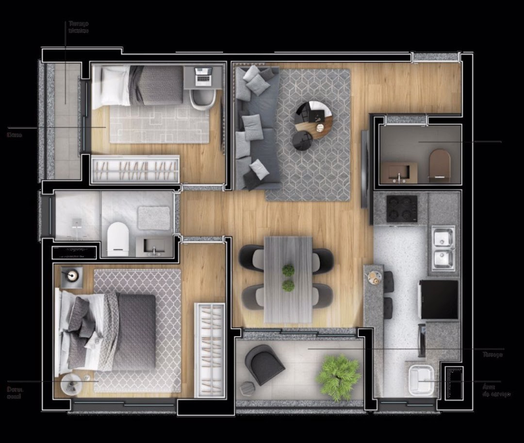Apartamento, 1 quarto, 102 m² - Foto 2