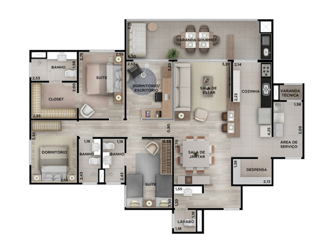 Apartamento, 3 quartos, 141 m² - Foto 16