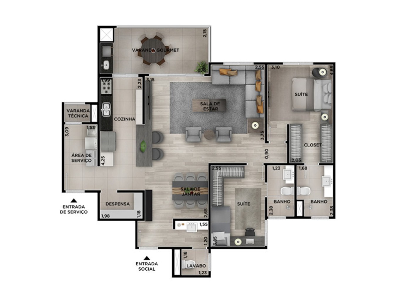 Apartamento, 3 quartos, 141 m² - Foto 15