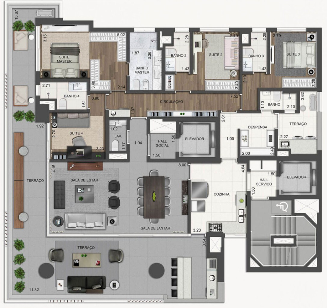 Apartamento, 4 quartos, 248 m² - Foto 14