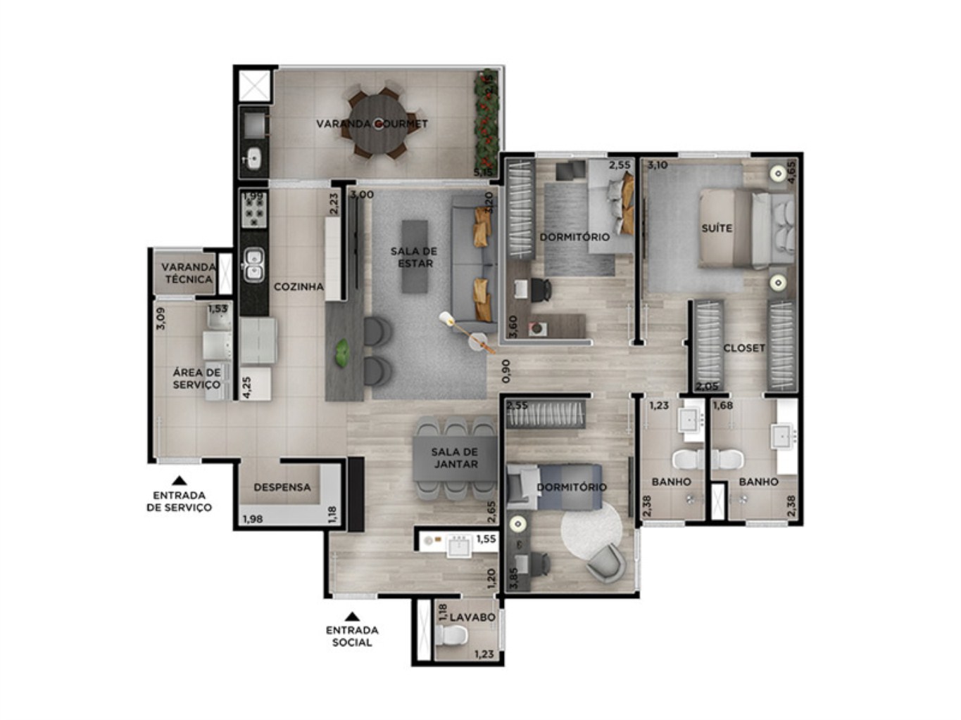 Apartamento, 3 quartos, 141 m² - Foto 14