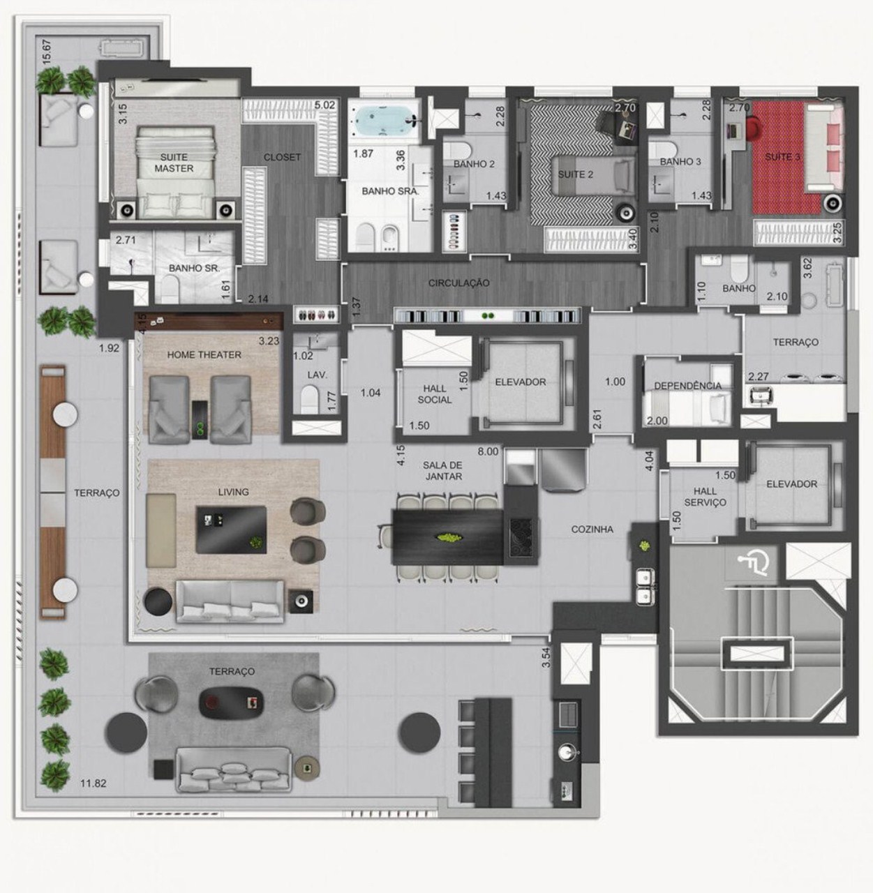 Apartamento, 4 quartos, 248 m² - Foto 16
