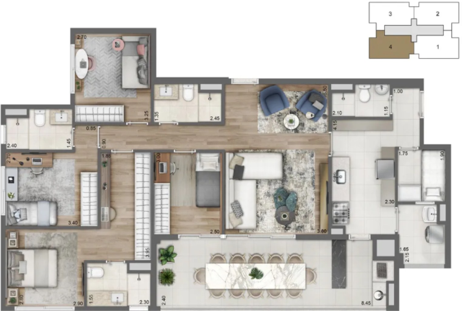 Apartamento, 4 quartos, 136 m² - Foto 25