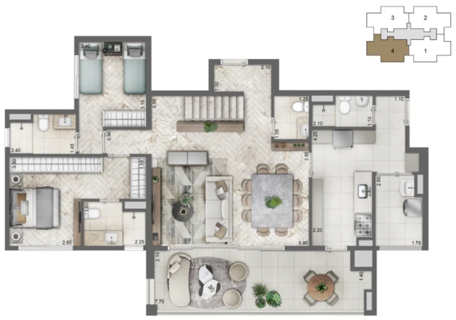 Apartamento, 4 quartos, 136 m² - Foto 31