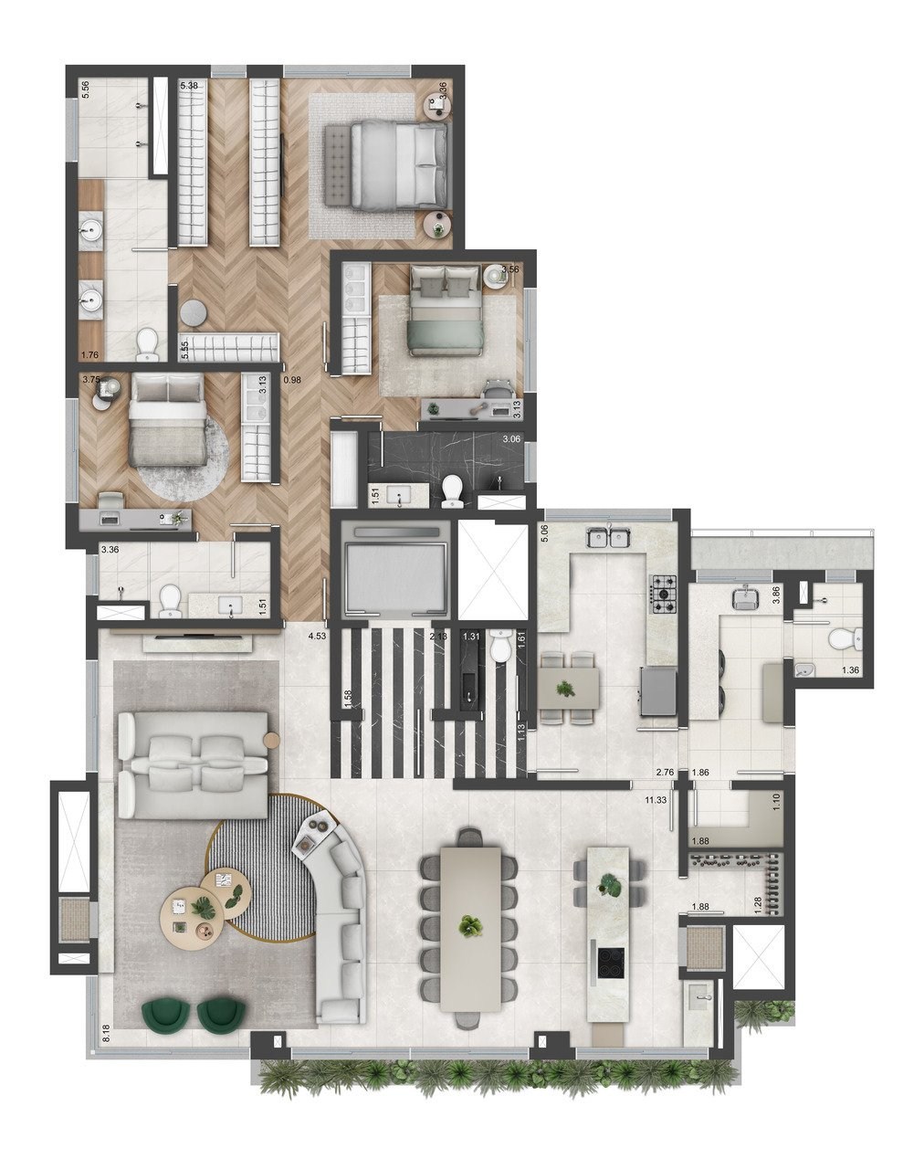 Apartamento, 3 quartos, 143 m² - Foto 36