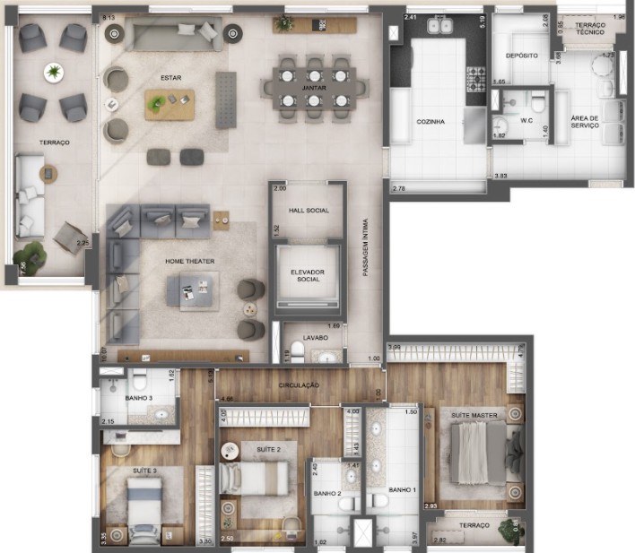 Apartamento, 4 quartos, 213 m² - Foto 47