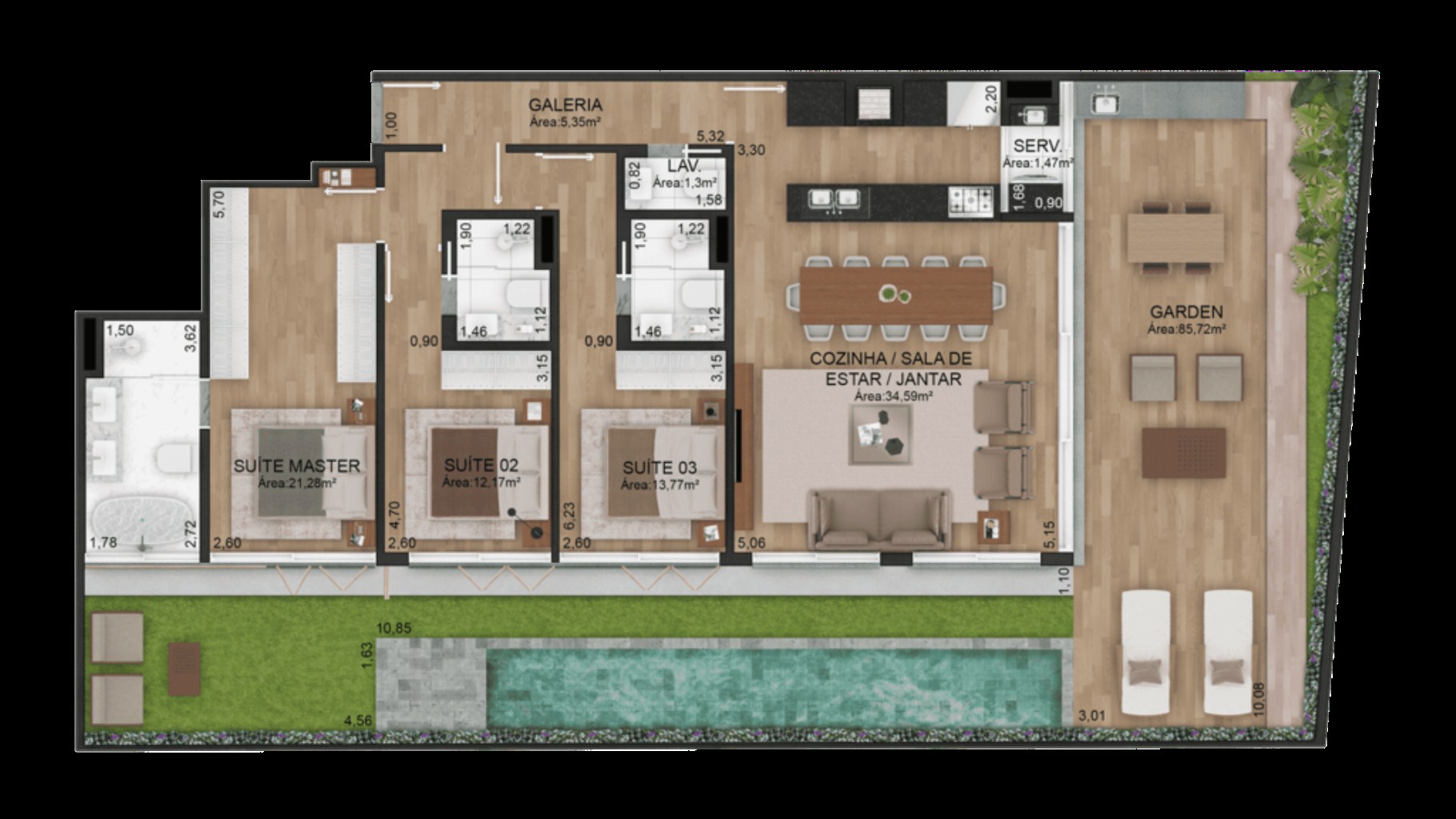 Apartamento, 3 quartos, 197 m² - Foto 24