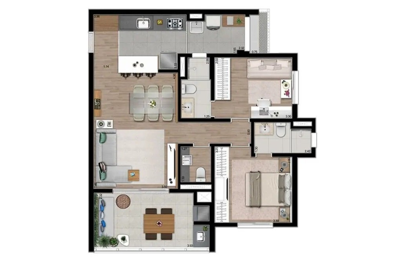 Apartamento, 3 quartos, 116 m² - Foto 14