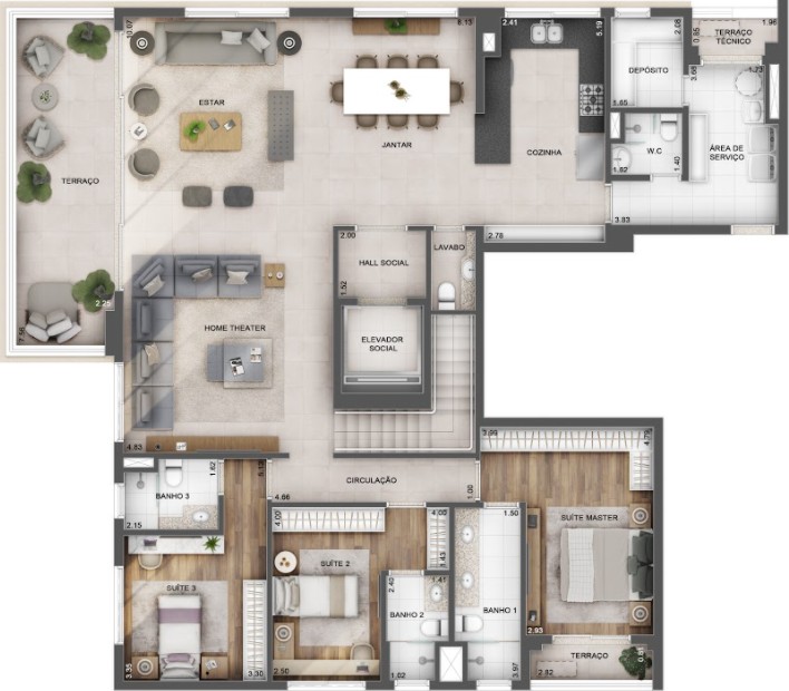 Apartamento, 4 quartos, 213 m² - Foto 50