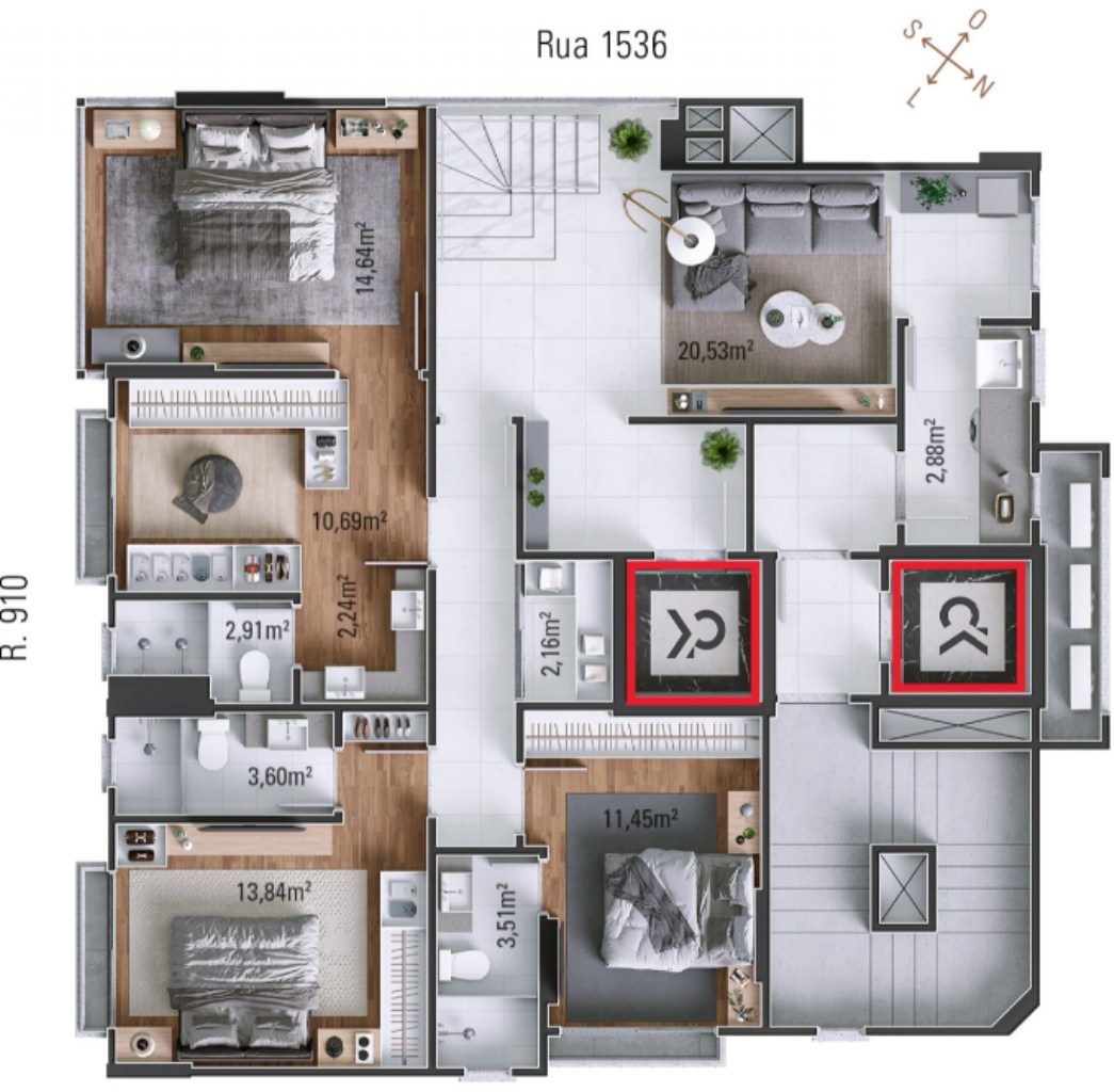 Apartamento, 3 quartos, 172 m² - Foto 9