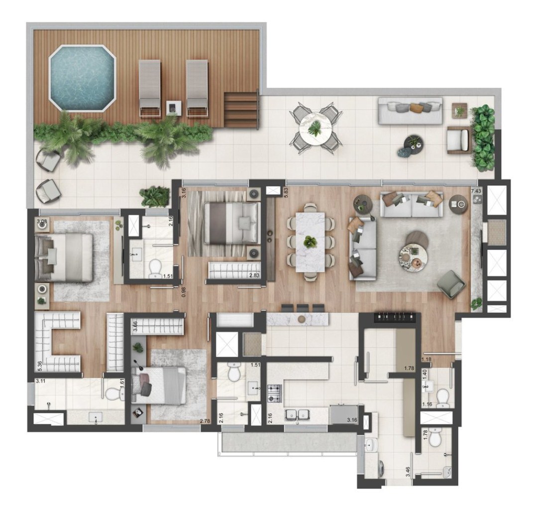 Apartamento, 3 quartos, 143 m² - Foto 29