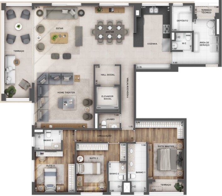 Apartamento, 4 quartos, 213 m² - Foto 46