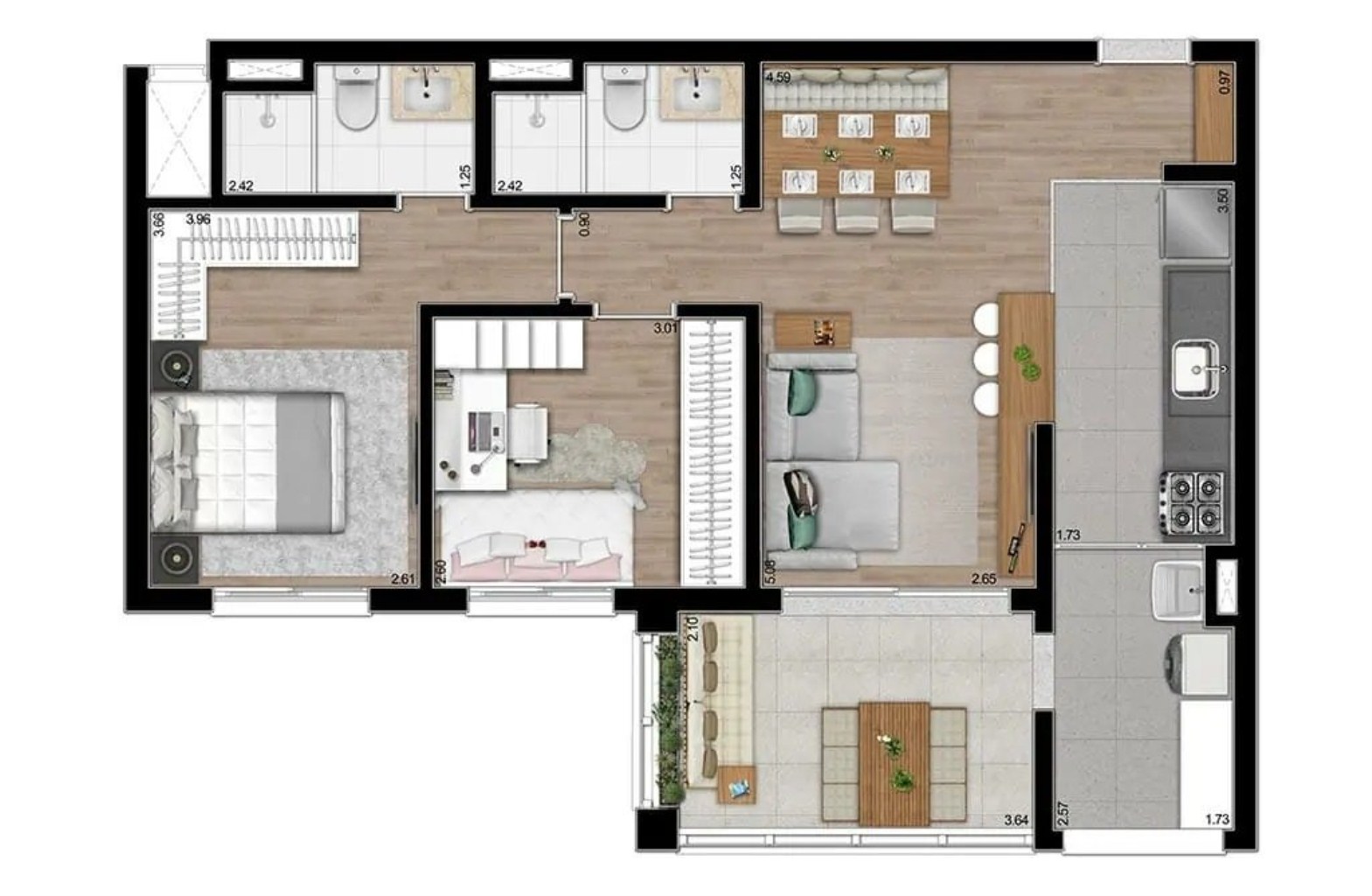 Apartamento, 3 quartos, 204 m² - Foto 13
