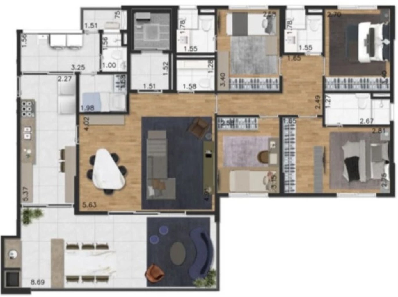 Apartamento, 3 quartos, 128 m² - Foto 24