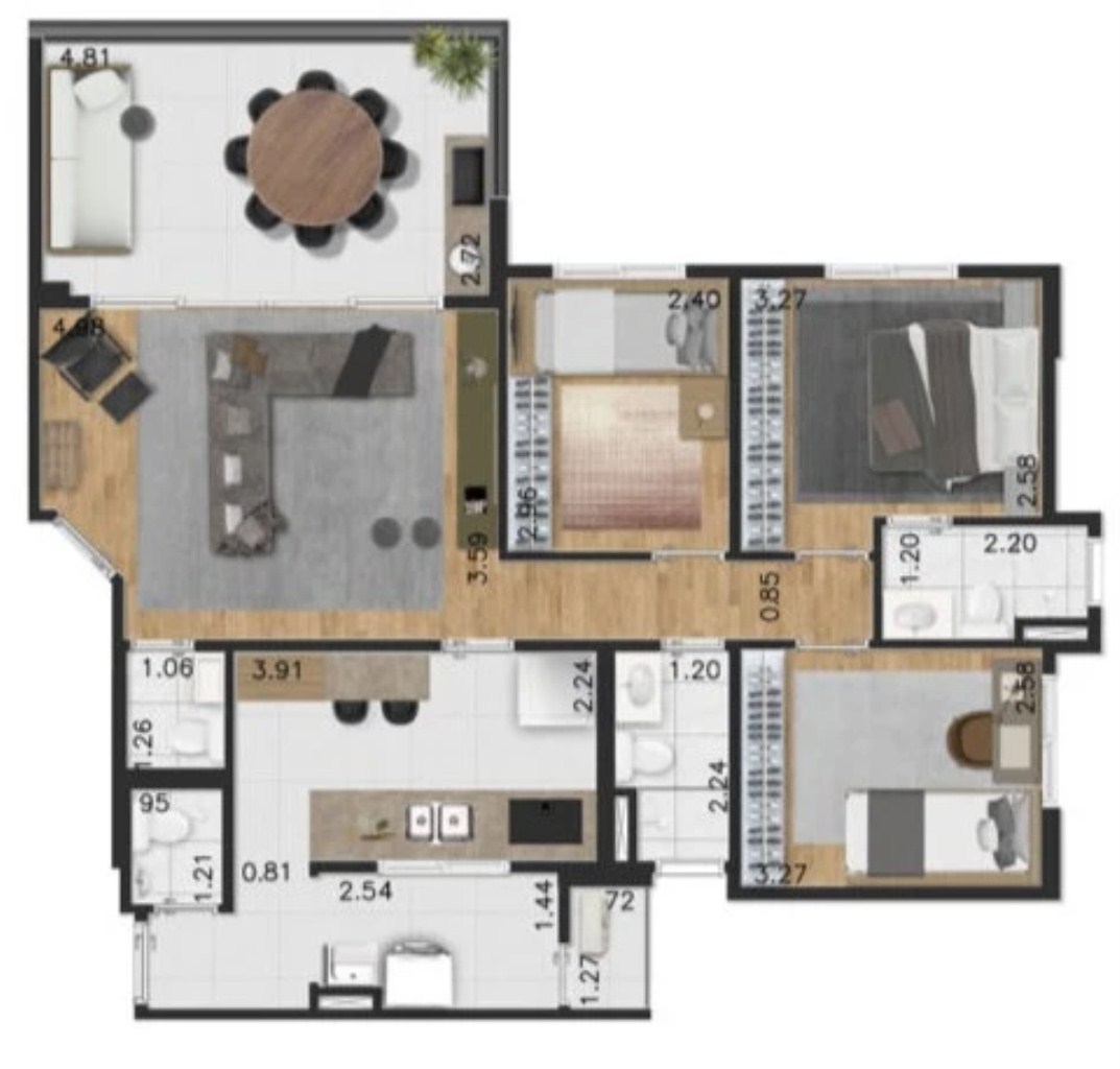 Apartamento, 3 quartos, 128 m² - Foto 21
