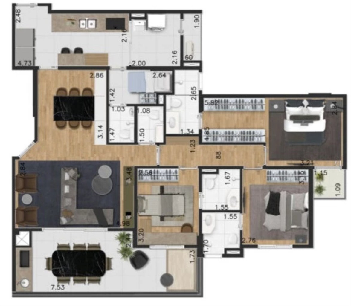 Apartamento, 3 quartos, 128 m² - Foto 23