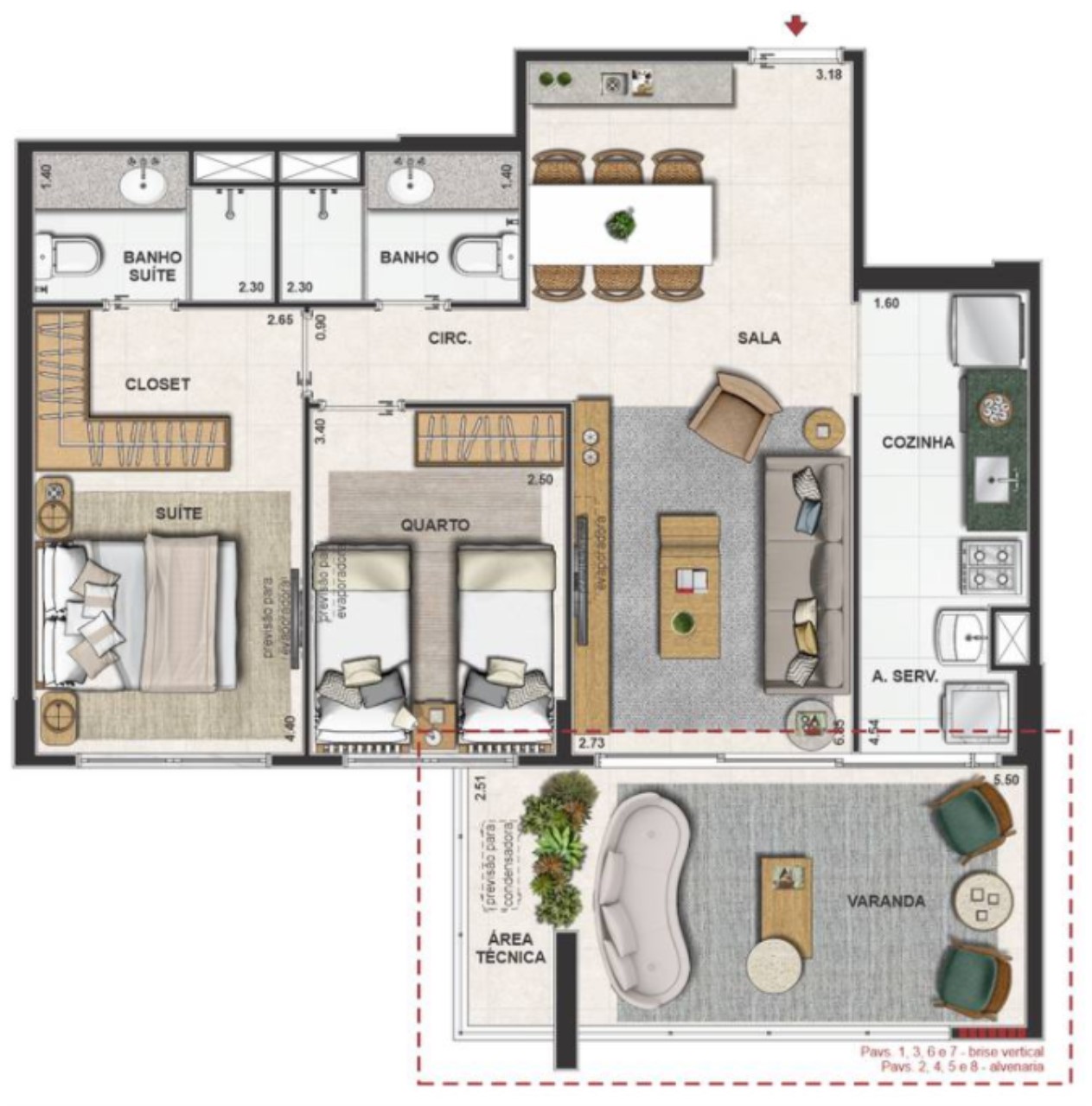 Apartamento, 3 quartos, 91 m² - Foto 68