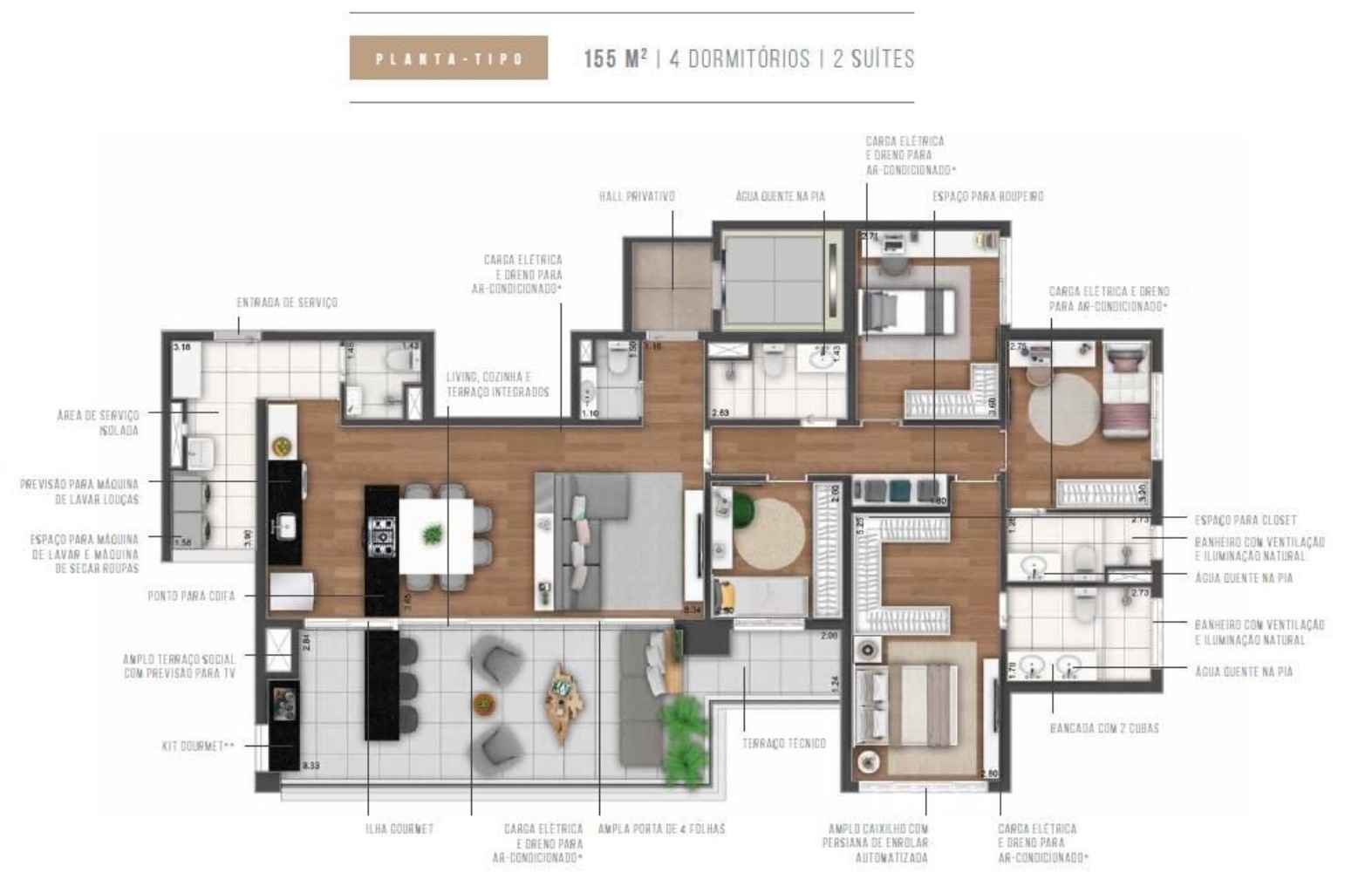 Apartamento, 4 quartos, 155 m² - Foto 24