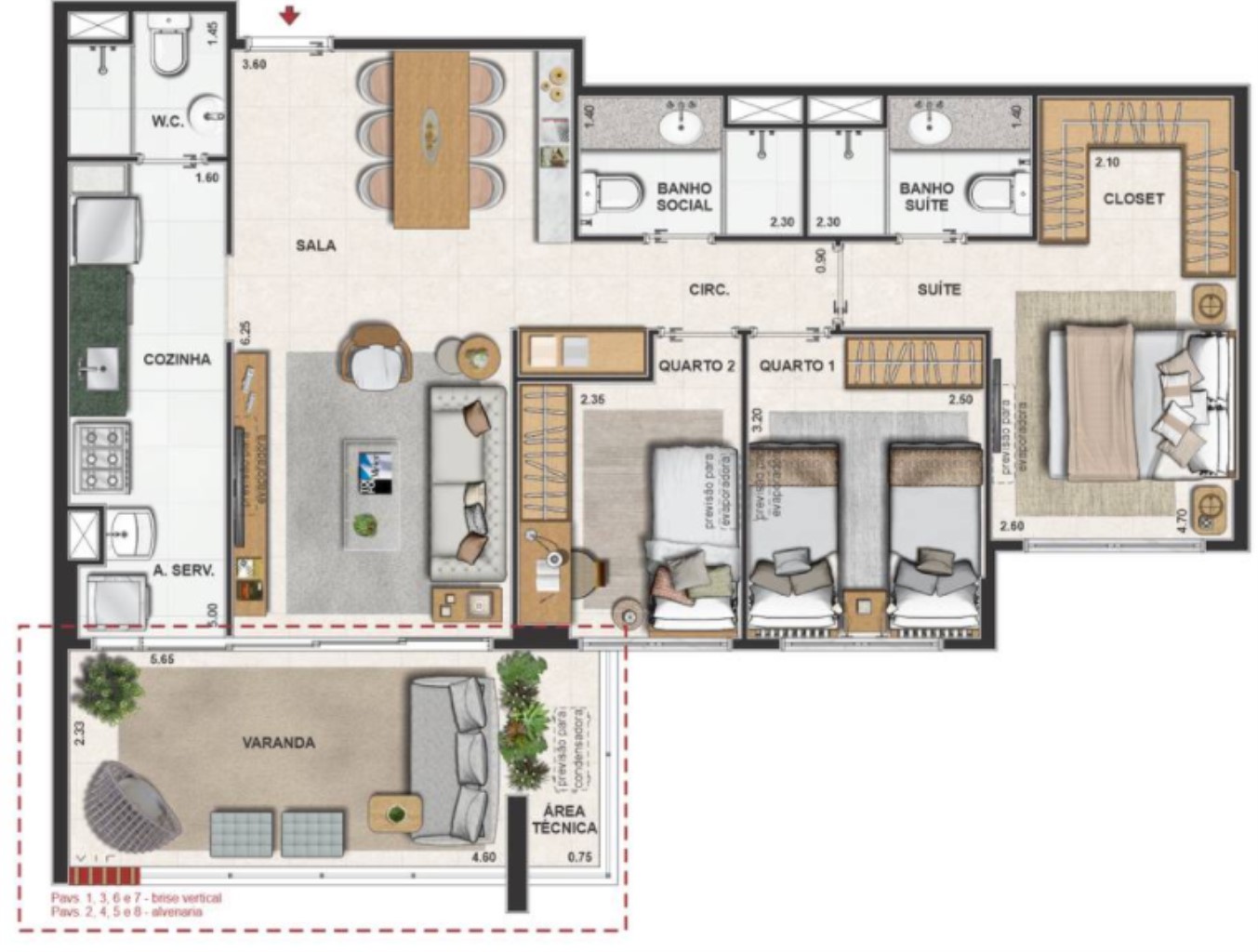 Apartamento, 3 quartos, 91 m² - Foto 71