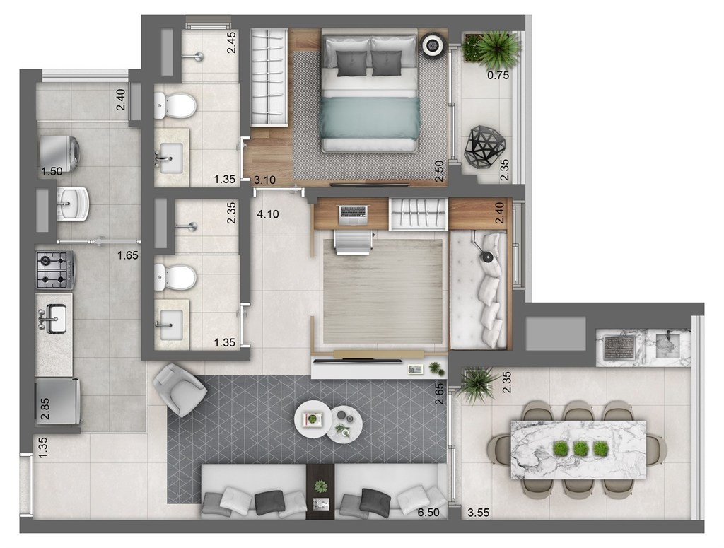 Apartamento, 2 quartos, 70 m² - Foto 14