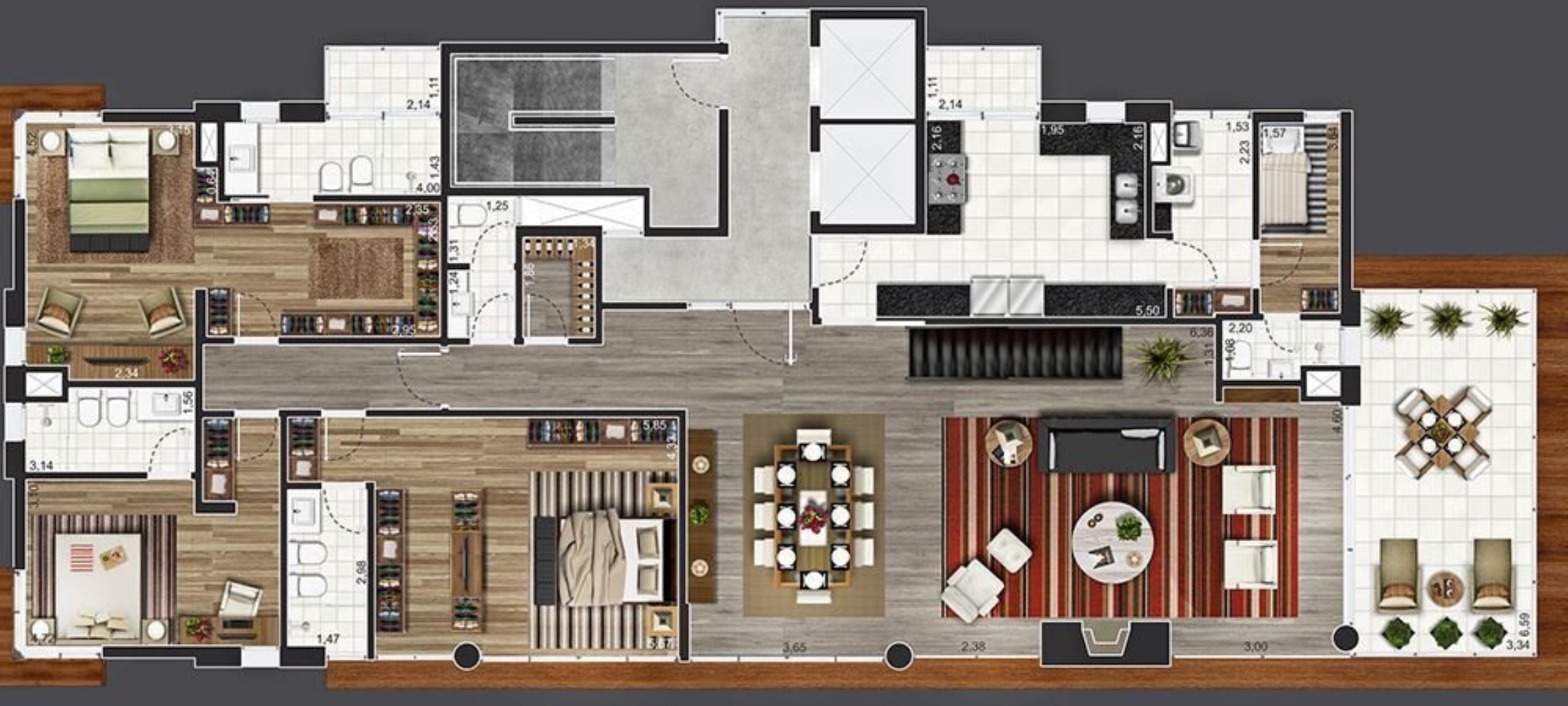 Apartamento à venda com 2 quartos, 211m² - Foto 8