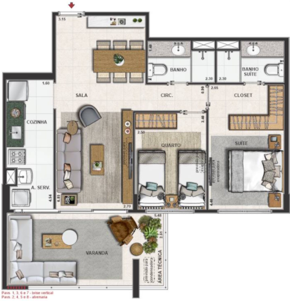 Apartamento, 3 quartos, 91 m² - Foto 67