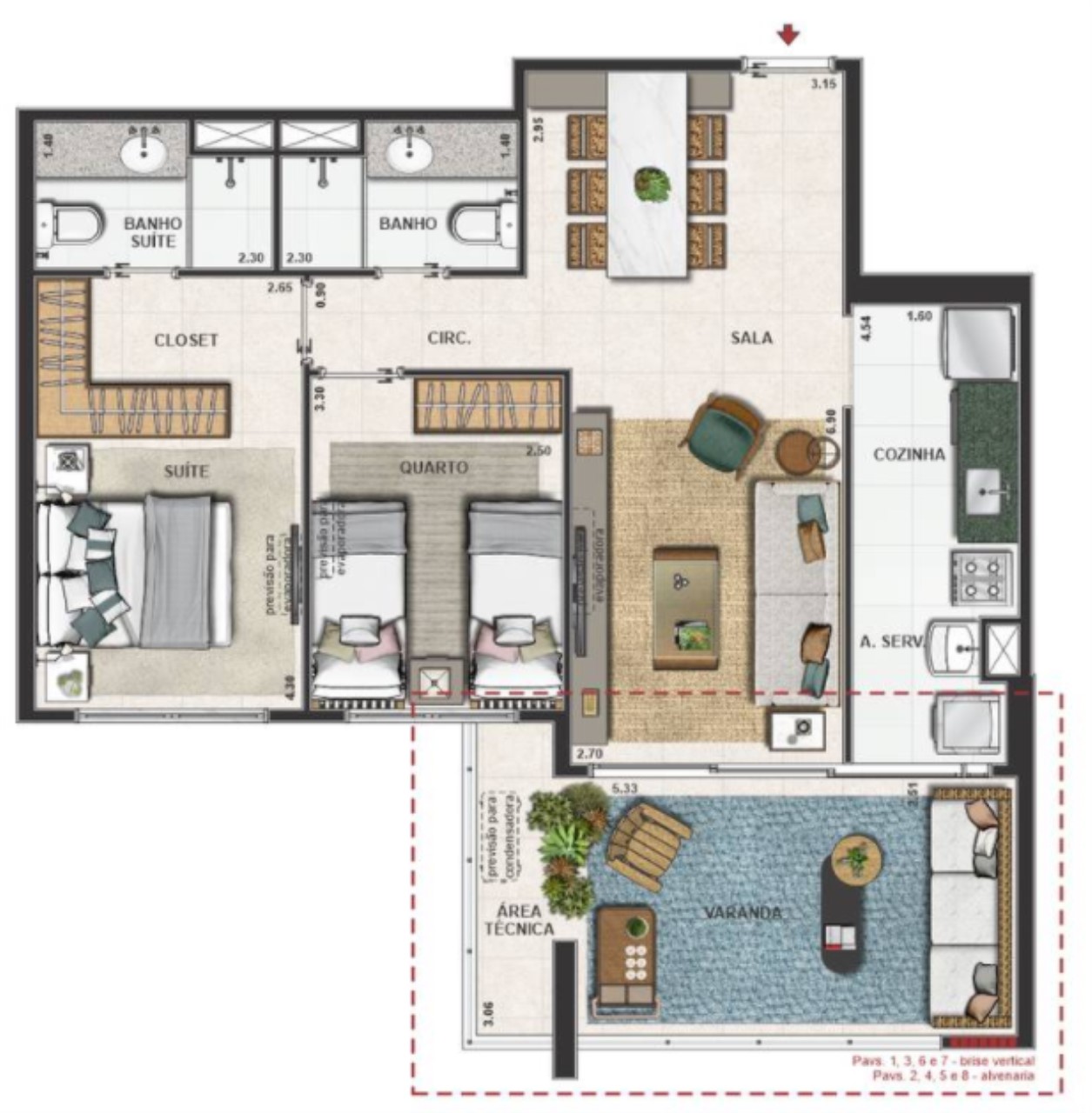 Apartamento, 3 quartos, 91 m² - Foto 65