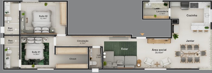 Apartamento, 2 quartos, 93 m² - Foto 10