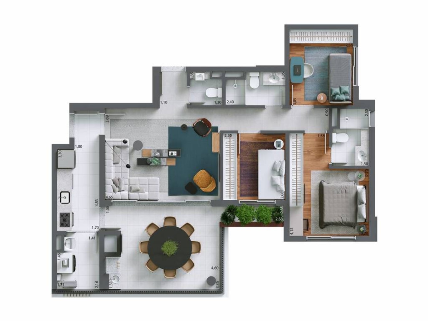 Apartamento, 3 quartos, 100 m² - Foto 26