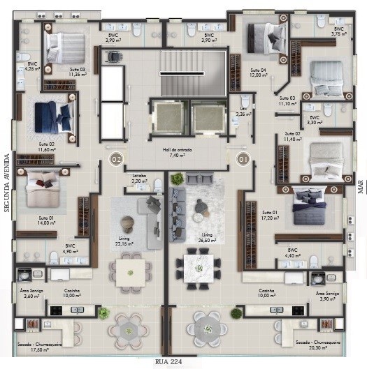 Apartamento, 4 quartos, 151 m² - Foto 13
