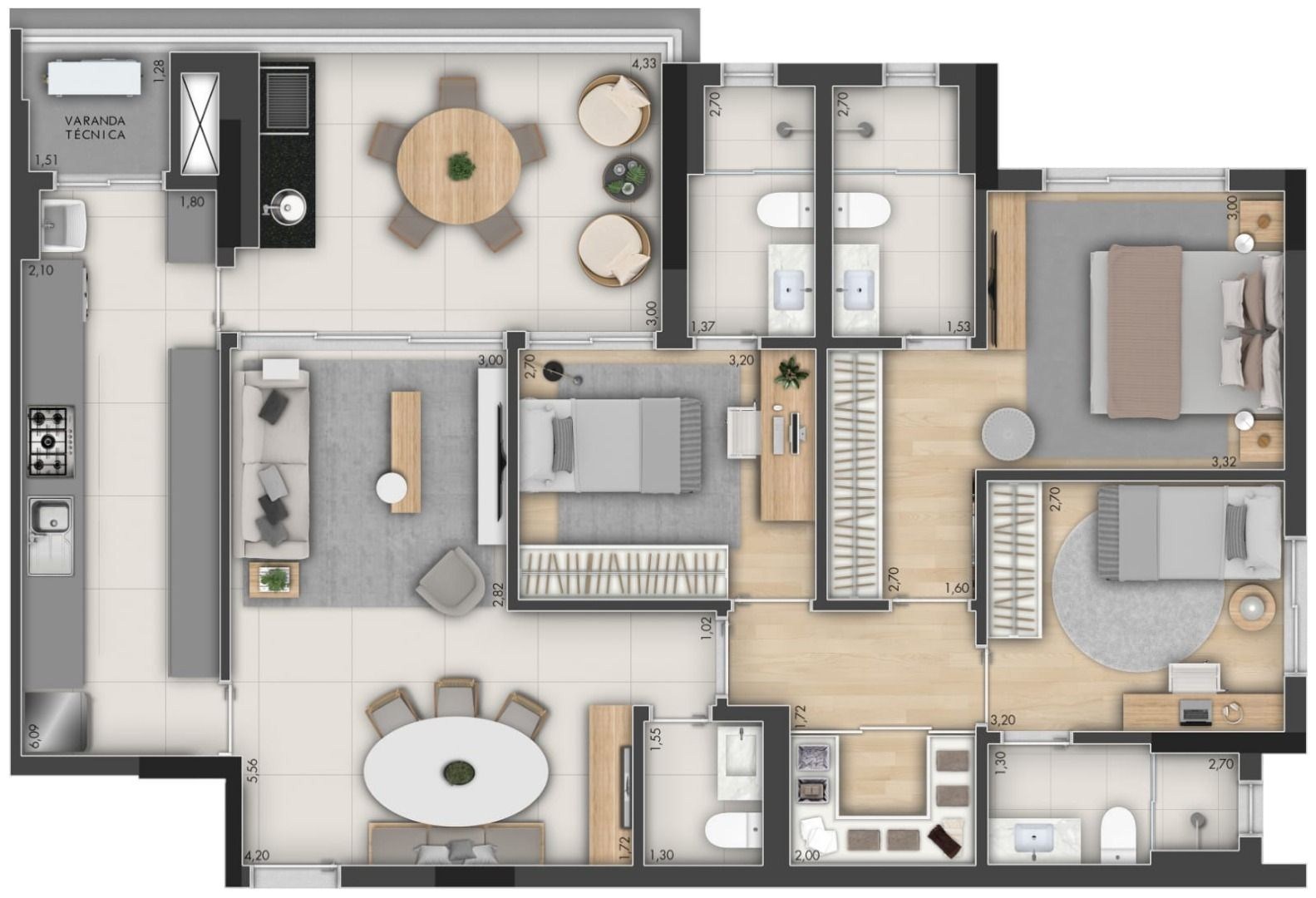 Apartamento, 3 quartos, 115 m² - Foto 22