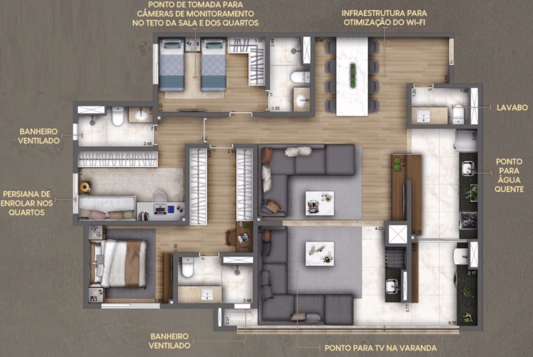 Apartamento, 3 quartos, 100 m² - Foto 6