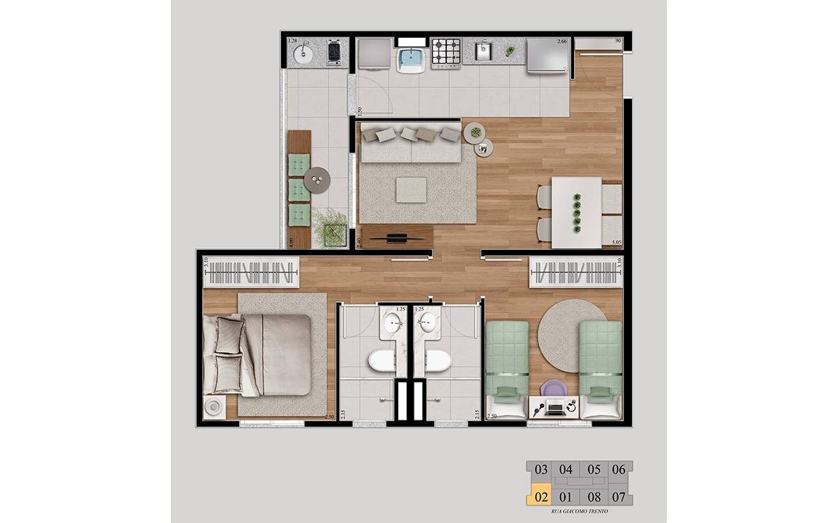 Apartamento, 2 quartos, 54 m² - Foto 16