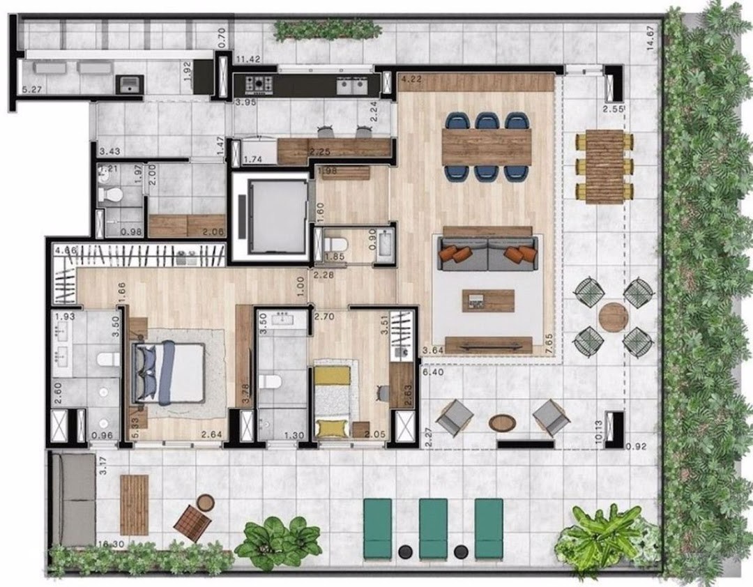 Apartamento, 3 quartos, 196 m² - Foto 7