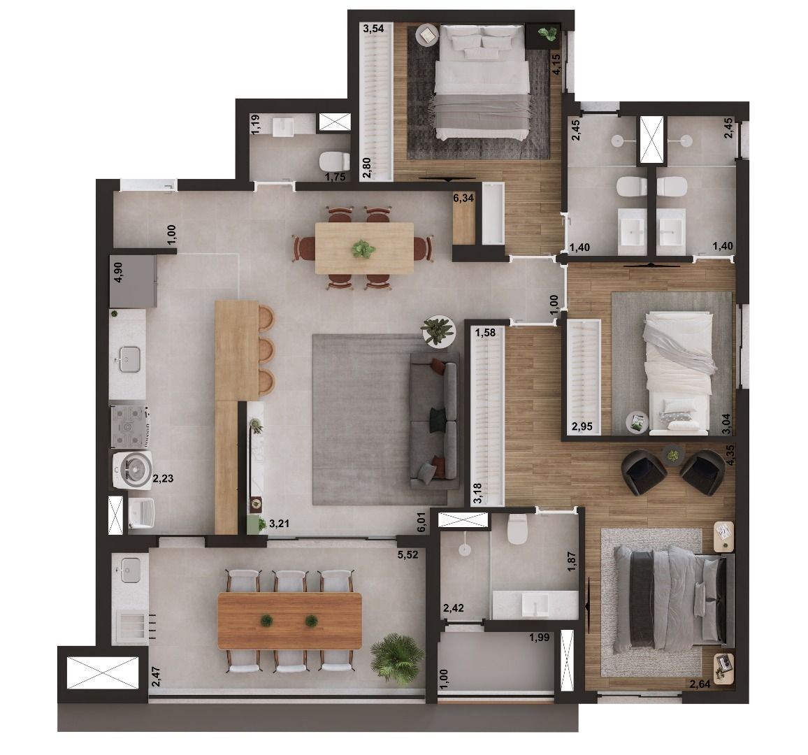 Apartamento, 3 quartos, 90 m² - Foto 26