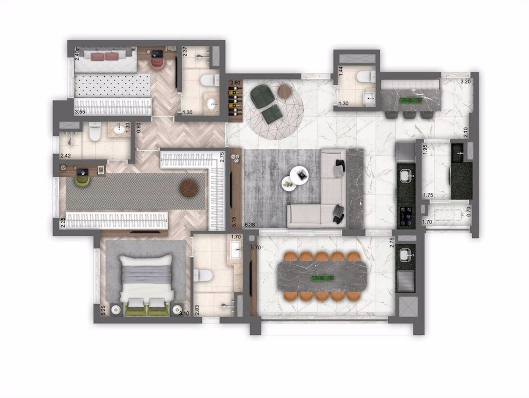 Apartamento, 3 quartos, 145 m² - Foto 9