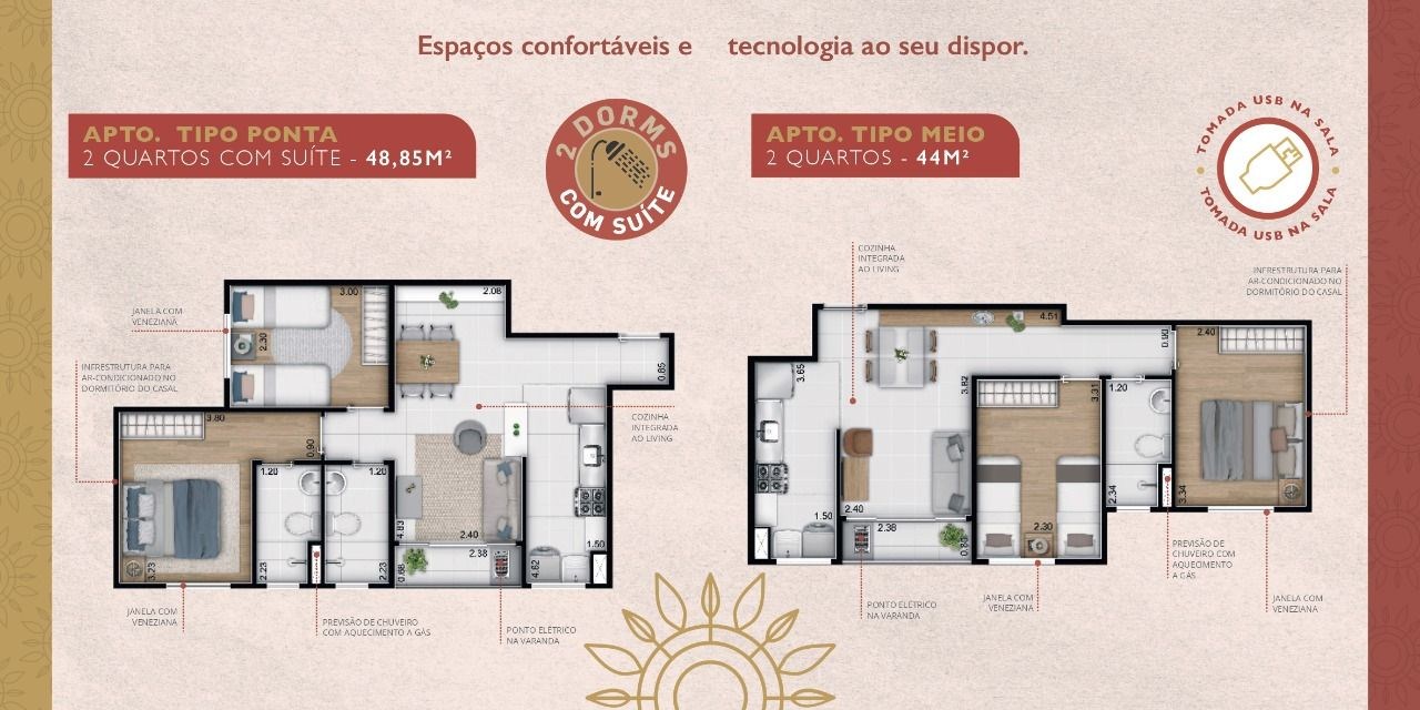 Apartamento, 2 quartos, 48 m² - Foto 4