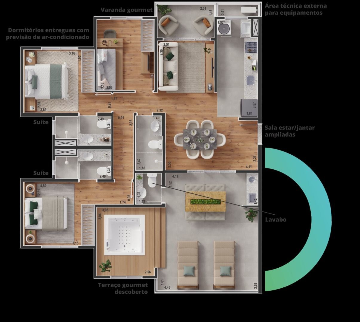 Apartamento, 2 quartos, 58 m² - Foto 12