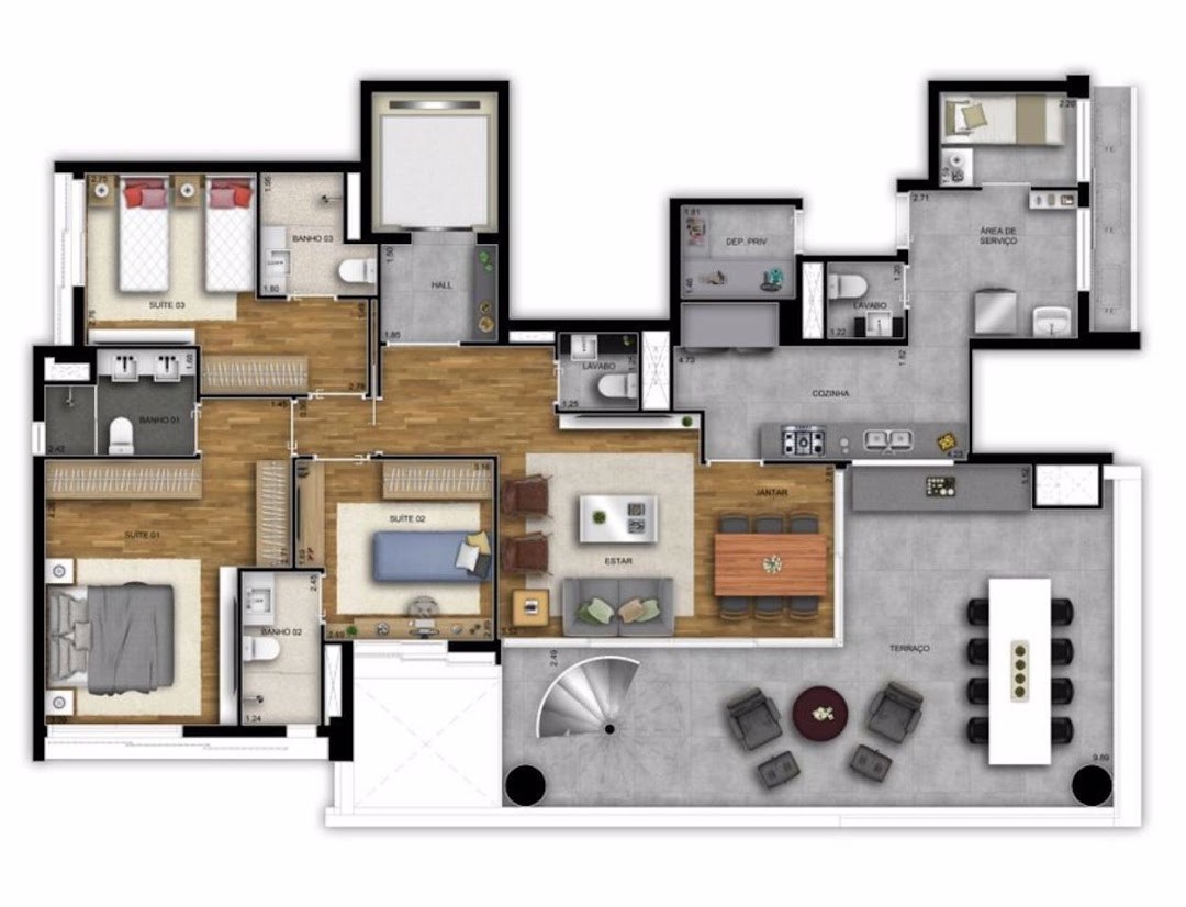 Apartamento, 3 quartos, 154 m² - Foto 3