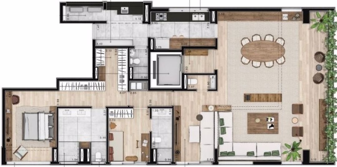 Apartamento, 3 quartos, 196 m² - Foto 13