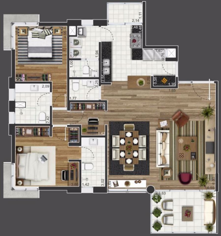 Apartamento, 2 quartos, 128 m² - Foto 7