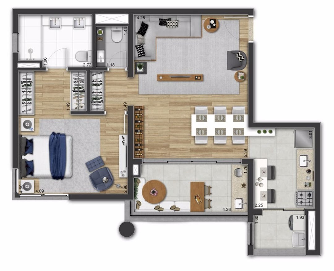 Apartamento, 1 quarto, 79 m² - Foto 7