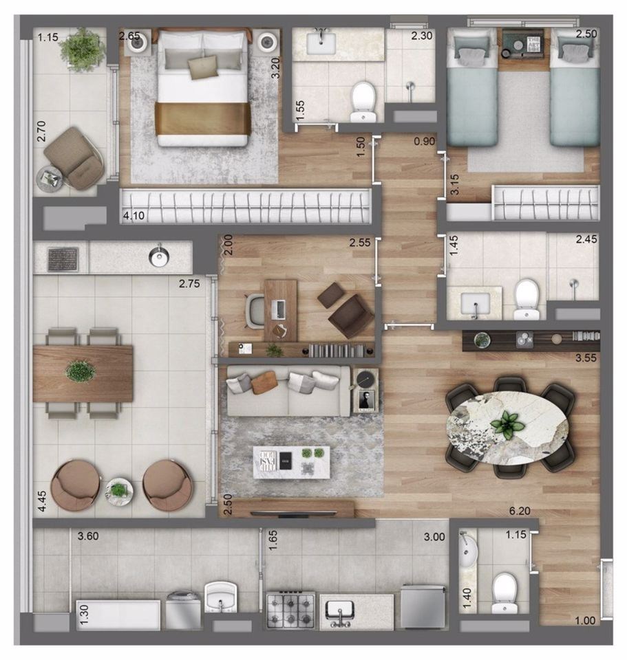 Apartamento, 2 quartos, 91 m² - Foto 11