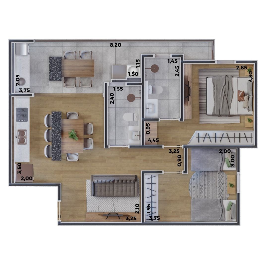 Apartamento, 2 quartos, 70 m² - Foto 7