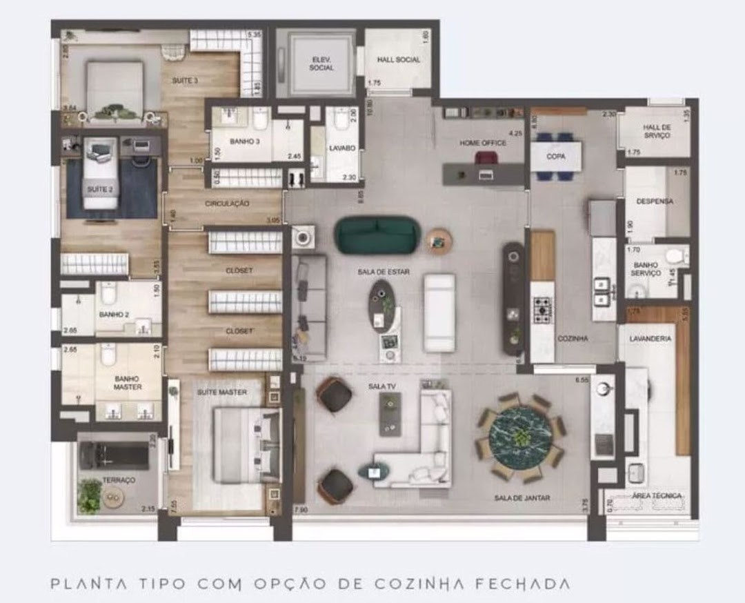 Apartamento, 3 quartos, 209 m² - Foto 9
